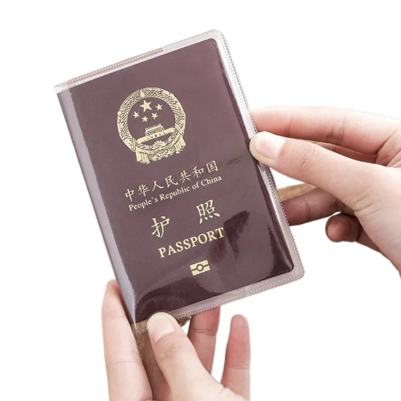 Transparentný PVC Passport Cover Cover Witerproof Offict Card Case Case Travel Contert Držiteľ ID a dokument Passport Držiteľ ochrancu