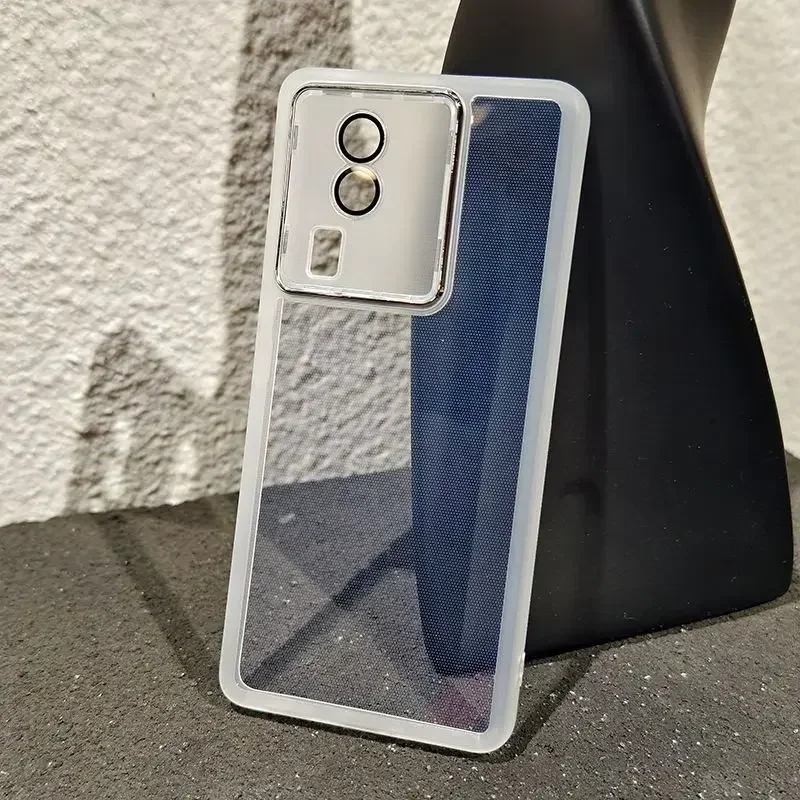 Transparentný telefónny prípad pre Vivo Iqoo Neo7 Neo 7 SE Pro Racing 7SE 7PRO 5G Mäkký silikónový akrylový šošovkový ochranca Filmový kryt Fundas Cover
