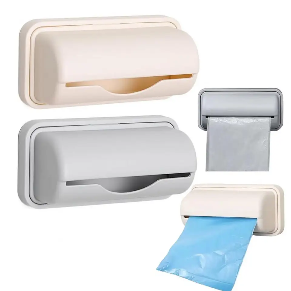 Trash Bag Dispenser odpadky vrece na ukladanie skrinky pre rýchly prístup k kuchynskej kúpeľni Kompaktný držiak na odpadky pre odpadky pre ľahké