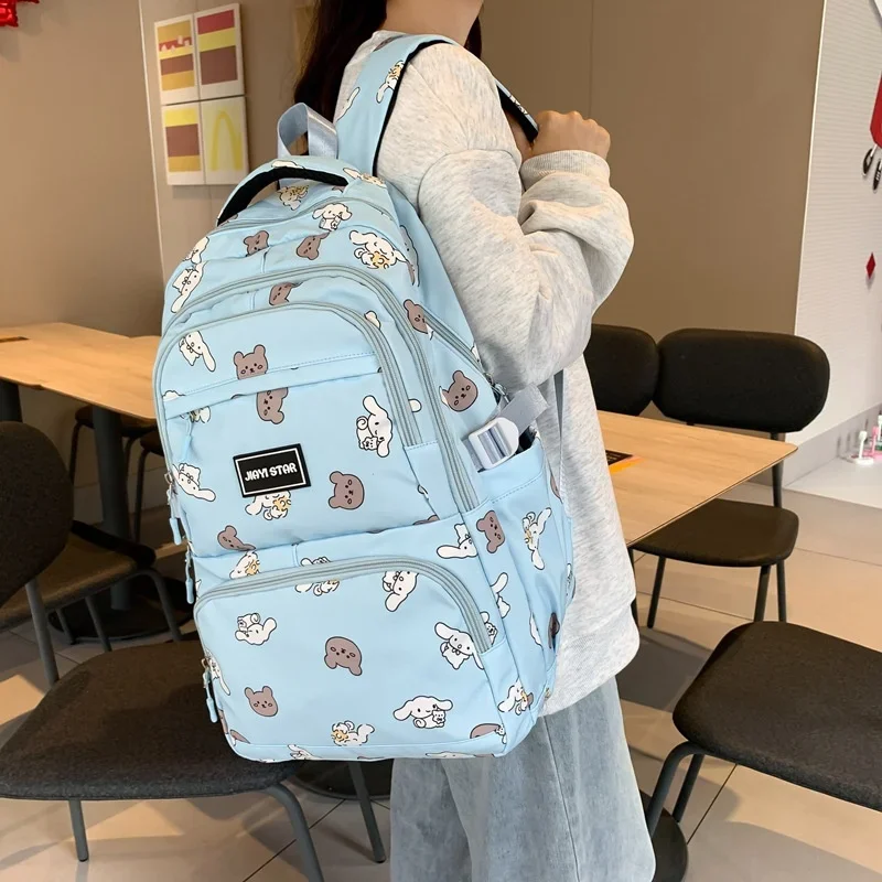 Traveasy Brand Cartoon Celú tlač neformálny batoh Žena Sto College Student School Bag Denne dochádzanie s počítačovými taškami batoh