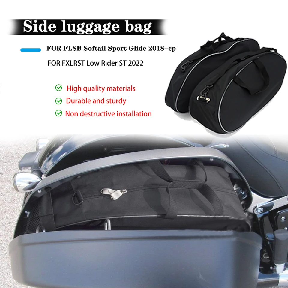 Travel batožinové batožiny pre sedlové tašky batožinové balenie Soft Liners Bag pre Harley FlSB Softail Sport Glide 18-Up Fxlrst Low Rider St 202