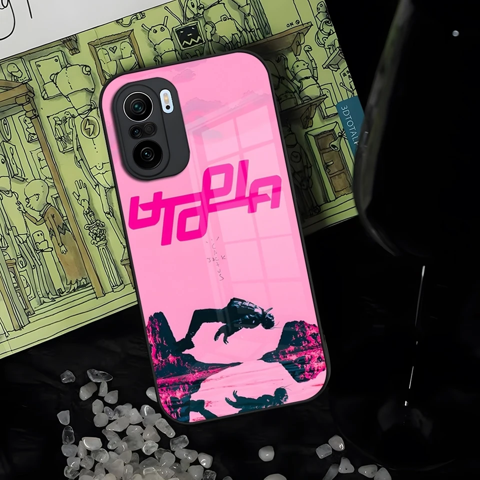 Travis Scott Utopia Rapper Telefon Puzdro Temperované sklo pre Redmi 12 13 13C 12c Poznámka 13 Pro Plus 11 12 Pro 10 11S 12S Cover
