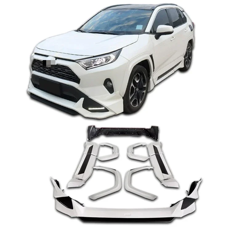 TRD Body Kit pre 2020-2022 Toyota Rav4 Rong Put pred upgrade súpravy Labial Side Suiler Lip po Fender Flares