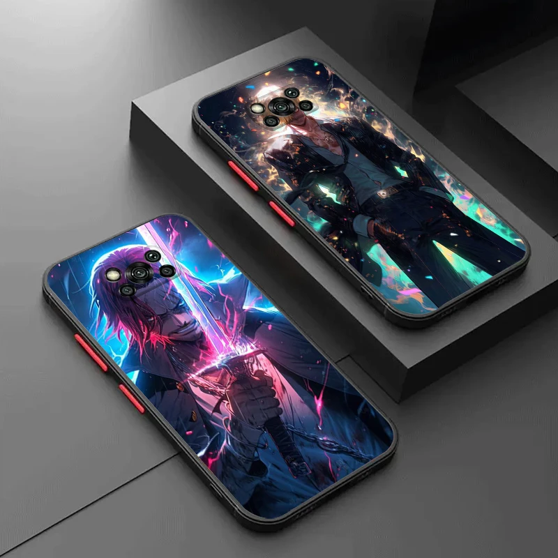 Trend Jeden kus chladného Zoro Frosted Triping pre Xiaomi Mi POCO X5 X4 X3 M6 M5S M5 M4 M3 F5 F4 F3 GT PRO 5G TPU TPU