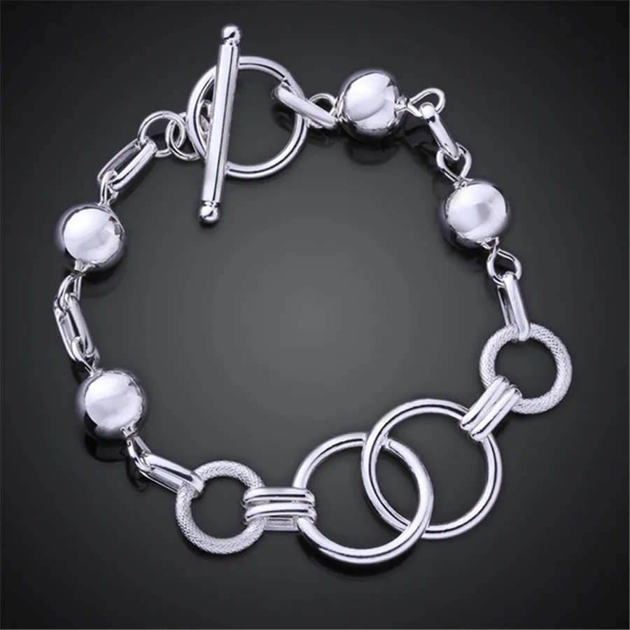 Trend Products 925 Sterling Silver Pretty Beads Circle Bracelet For Woman Populárne značky Šperky svadobné večere narodeniny darček