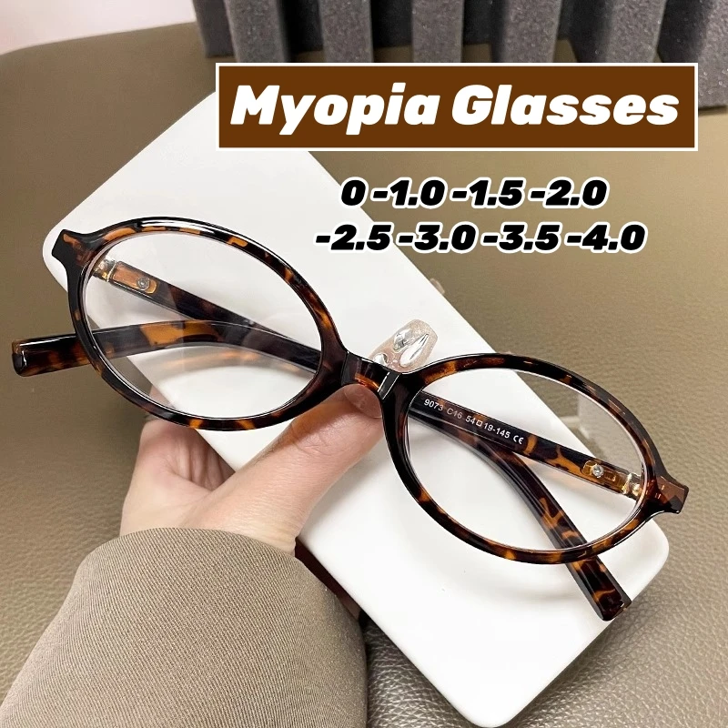 Trendy dámske mínus dioptérové ​​okuliare Luxusné anti-modré svetlé okuliare myopie Móda blízko viditeľné okuliare na predpis okuliare na predpis