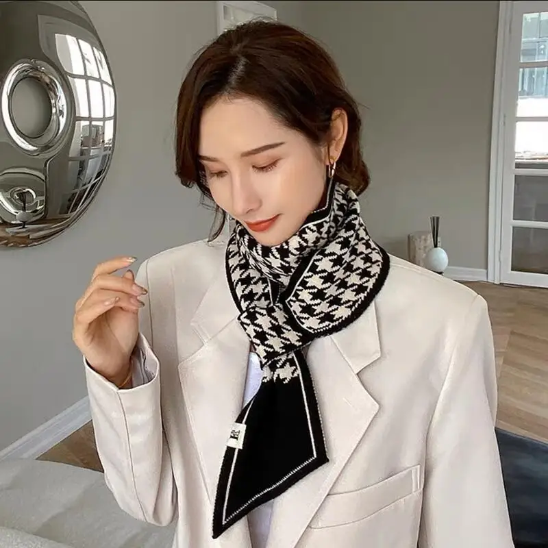 Trendy Leopardový kryt krku pre ženy pre ženy Plaid Ring Scarf Elegantné krk
