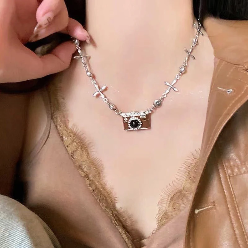Trendy Novinka Cool Camera Pendant náhrdelník pre ženy dievčat