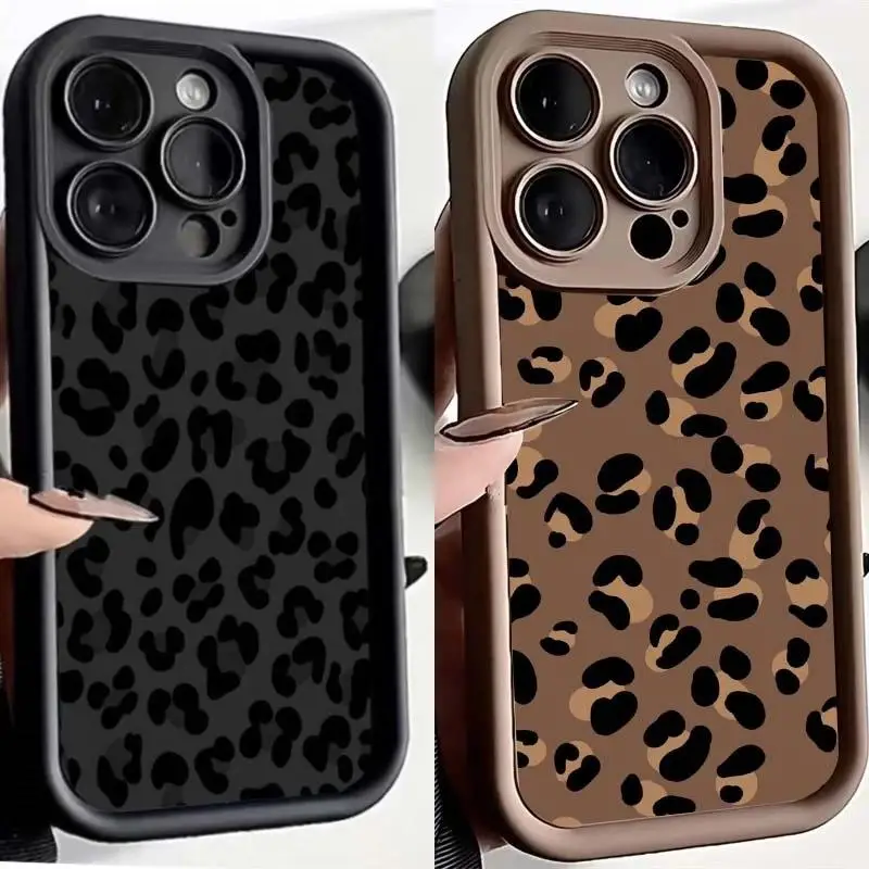 Trendy retro čierna leopardová tlačová puzdro pre Huawei Y9 Prime 2019 Y9S P30 P30 P50 P20 Pro Mate 20 30 40 Pro Silikónový mäkký kryt