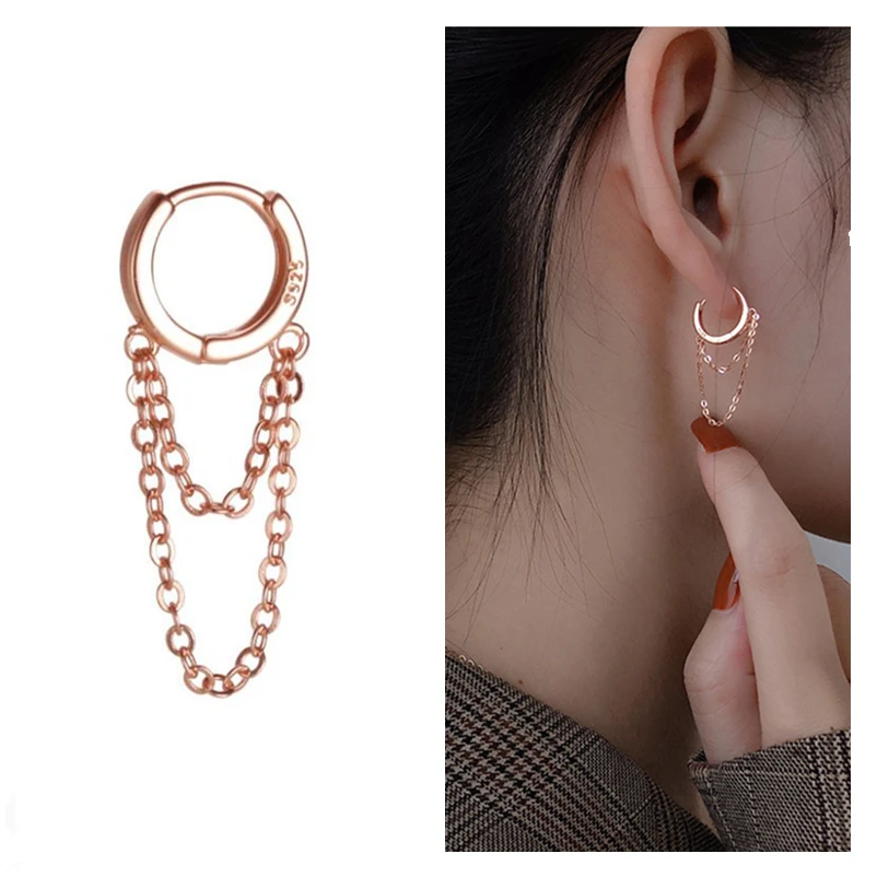 Trendy Rose Gold Gold Drop Drop pre ženy šperky móda strieborná