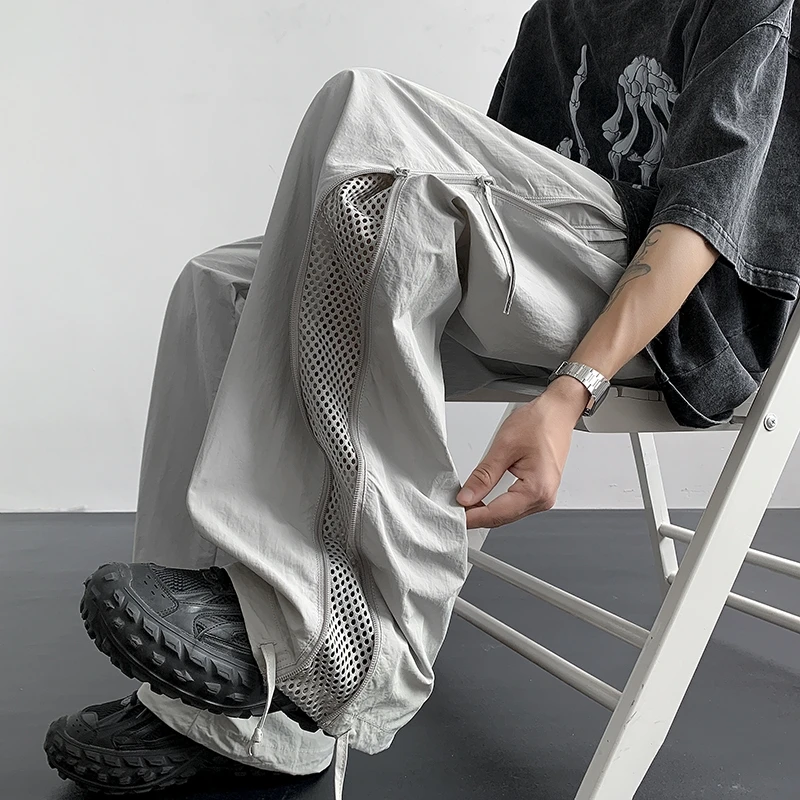 Trendy Y2K Solid Cargo Pants Pánske vreckové nohavice Pánske voľné nohavice voľné vonkajšie nohavice Harajuku ľahké nákladné nohavice