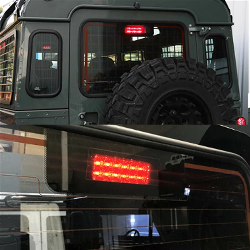 Tretie brzdové svetlo Fit for Land Rover Discovery Defender 90/110 LED 3. brzdové svetlo High Mount Stop Light XFK100290 Čierna