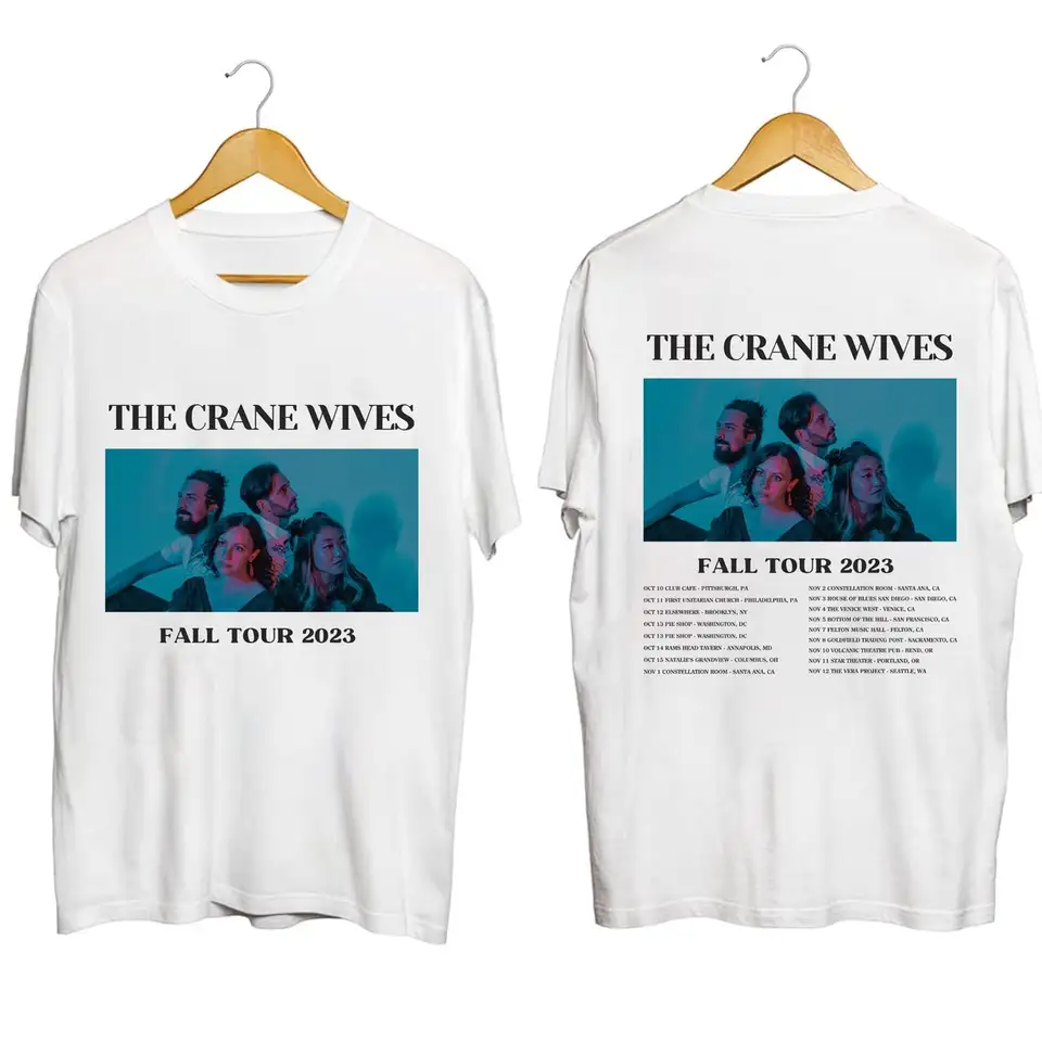 Trewn Tour Crane Wives Fall Tour 2023 Tričko Crane Wives Band Fan Fan Tričko The Crane Wives 2023 Koncertné tričko pre fanúšikov The Crane Wives S