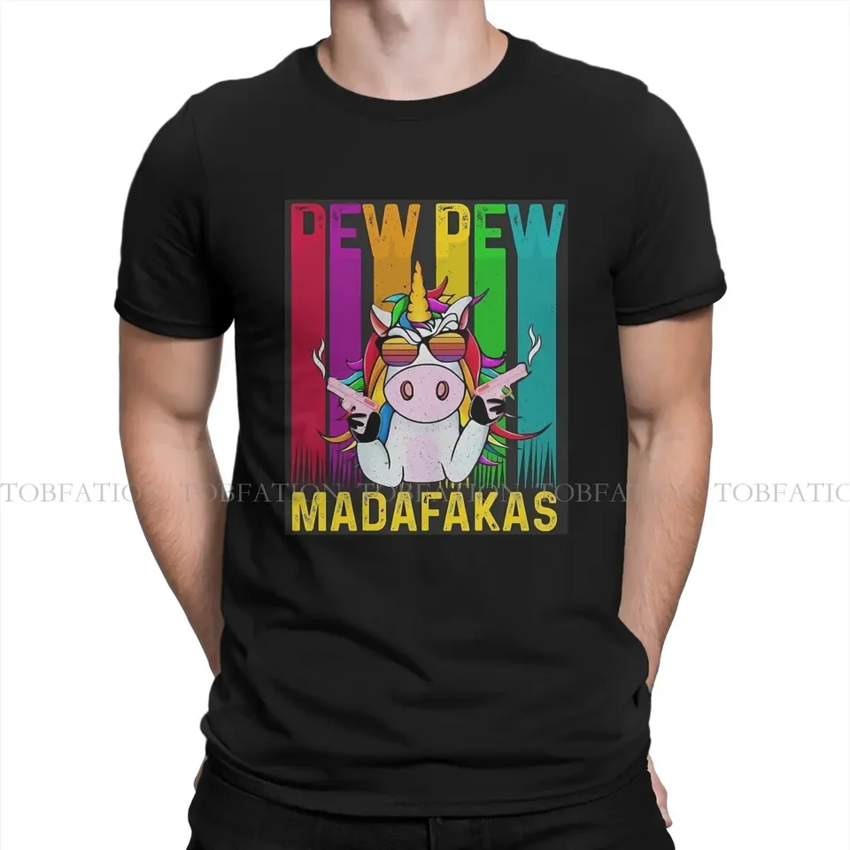 Trhirka na okrúhly golier Unicorn Lsh Pew Pew Madafakas Animal Pure Cotton Original Tirt Man's Clothes Fashion Fluffy Hot Sale