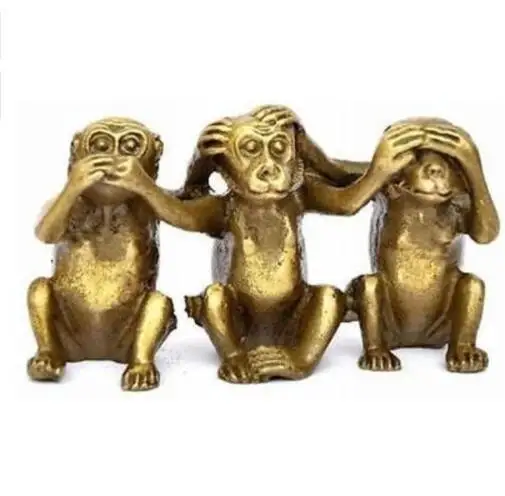 Tri múdre opice počujú vidieť hovoriť No Evil 3 Monkey
