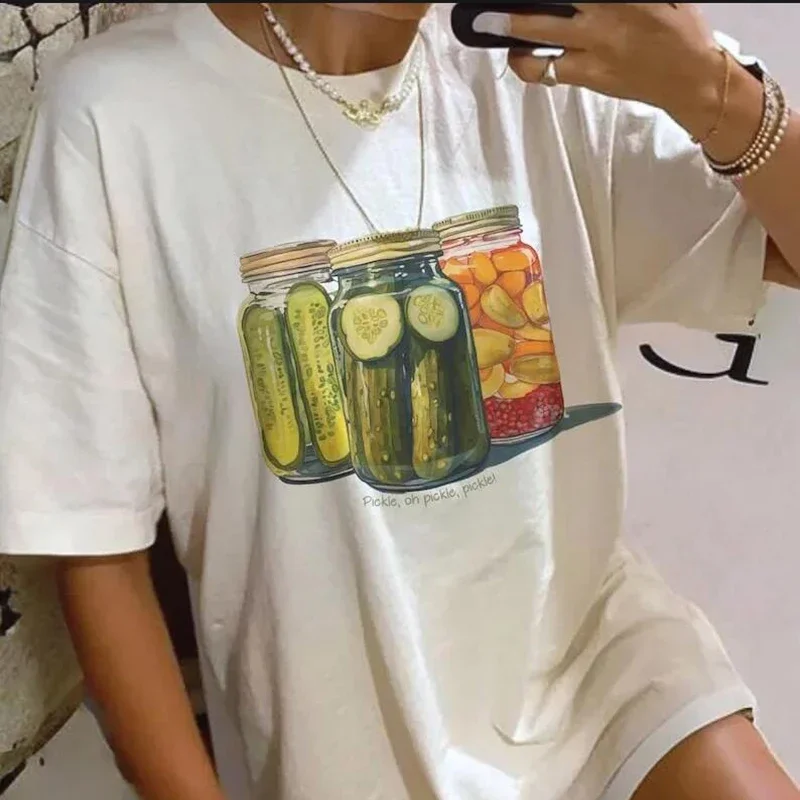Tri Pickles Jam Mystical nebeské grafické tričko Ženy Vintage boho bavlnené nadmerne veľtrhové tričko hippie retro estetické vrcholy