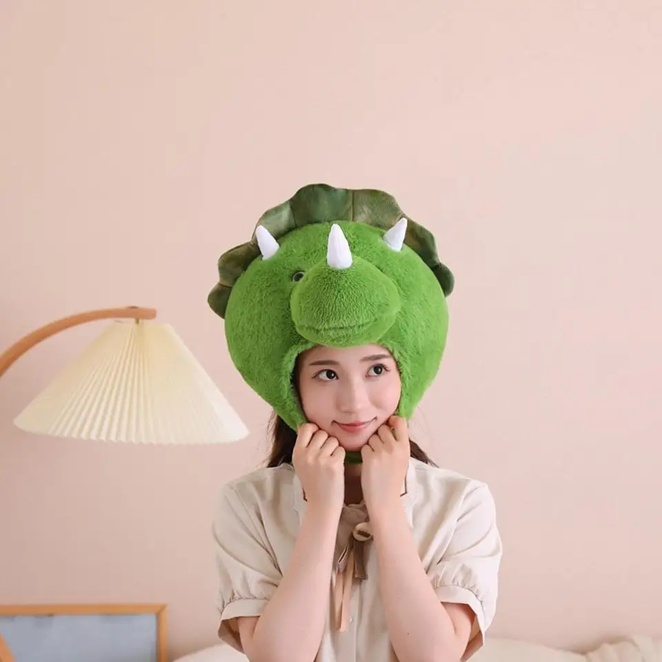 Triceratops klobúk cosplay selfie klobúk plyšový klobúk na karnevalové narodeninové predstavenie