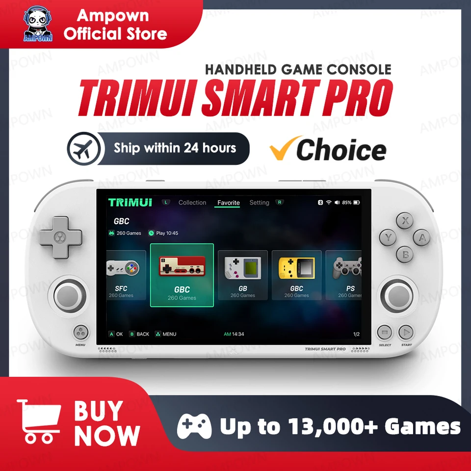 Trimui Smart Pro Herne Game Console 4.96''Ips Screen Linux System Joystick RGB Lighting SmartPro Retro videohry prehrávač prehrávač