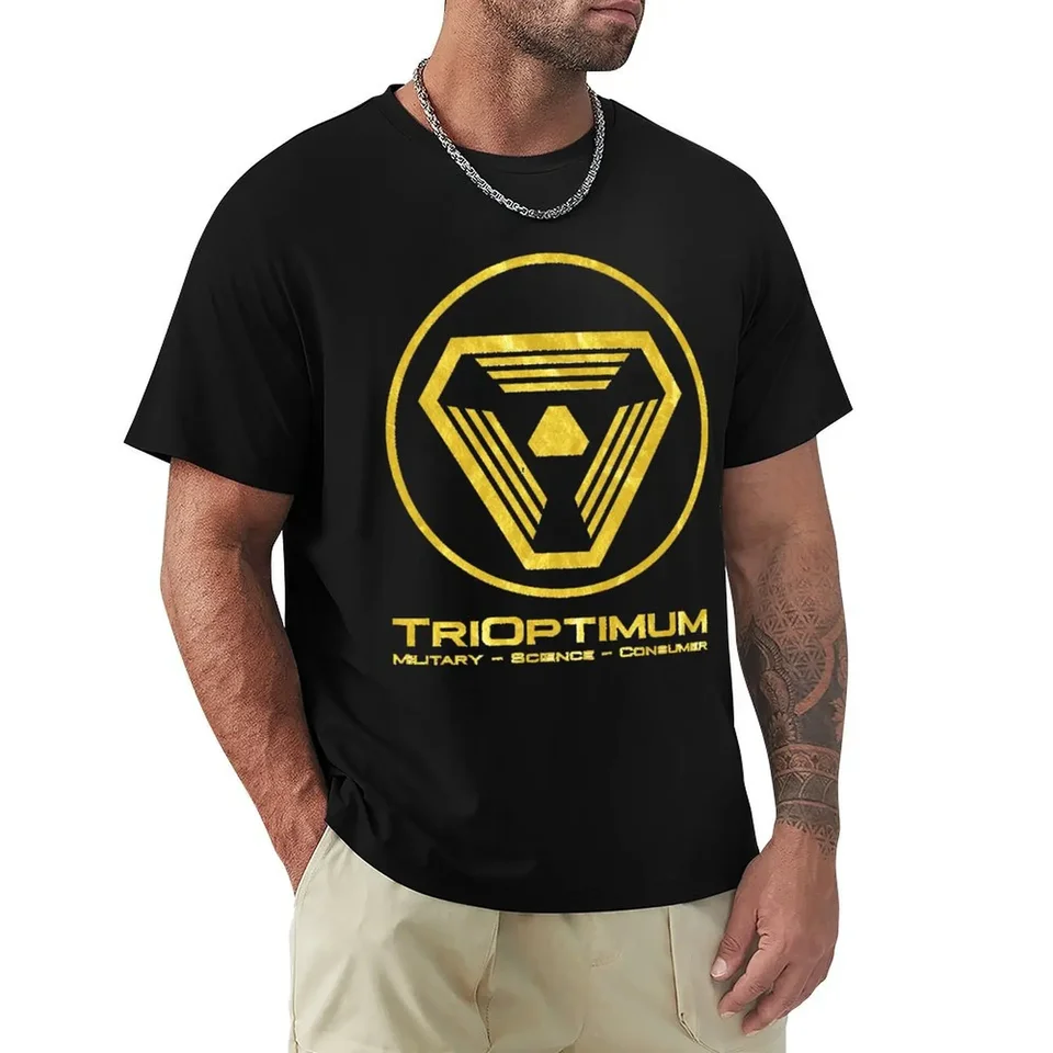 Trioptimum Logo inšpirované systémovým šokom Essential Tričko plus veľkosti colných plus veľkosti topy letné top čierne tričká pre mužov