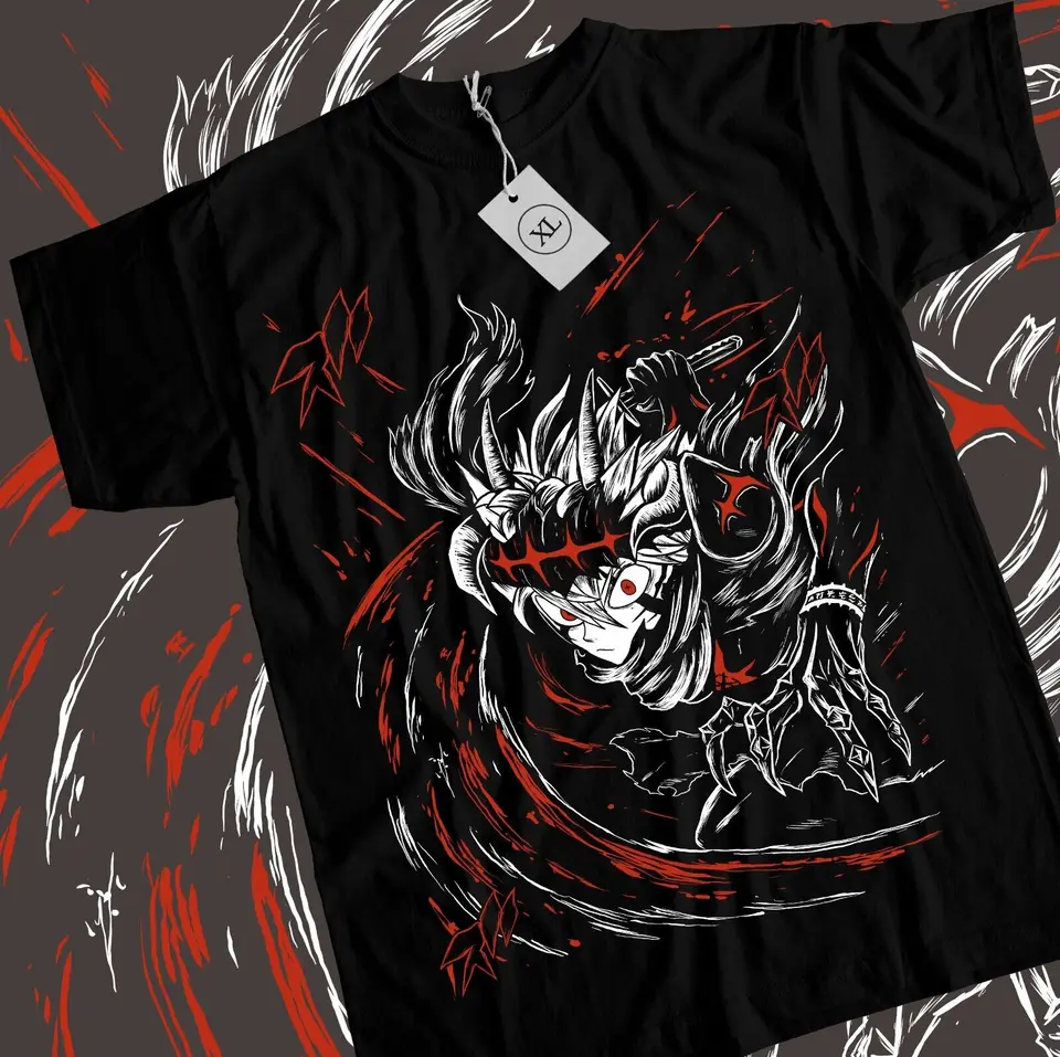 Tričko Asta yuno Tričko Čierny ďatelina Top anime manga darčeky Black Tirla