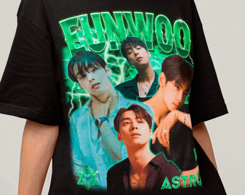Tričko Astro Eunwoo Retro 90S - Astro Kpop Tirla