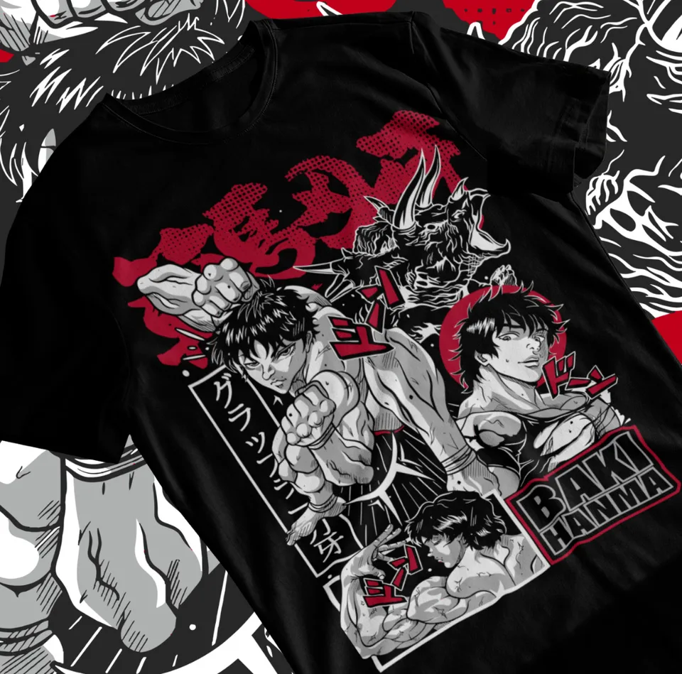 Tričko Baki Baki The Grappler Hanma Manga Yujiro Hanma Baki Anime Soft Tee