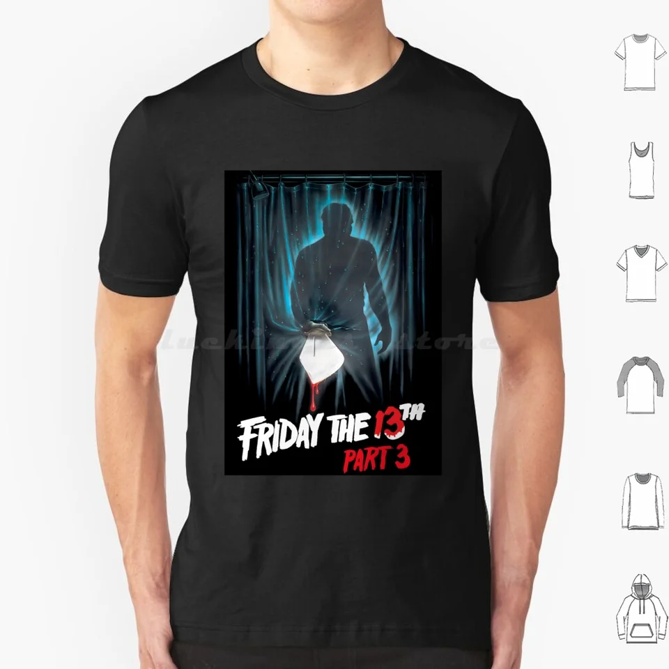 Tričko bavlnené muži Ženy DIY Tlač hororu Jason Voorhees Jason Halloween film Slasher Camp Crystal Lake Scary Horror Movie