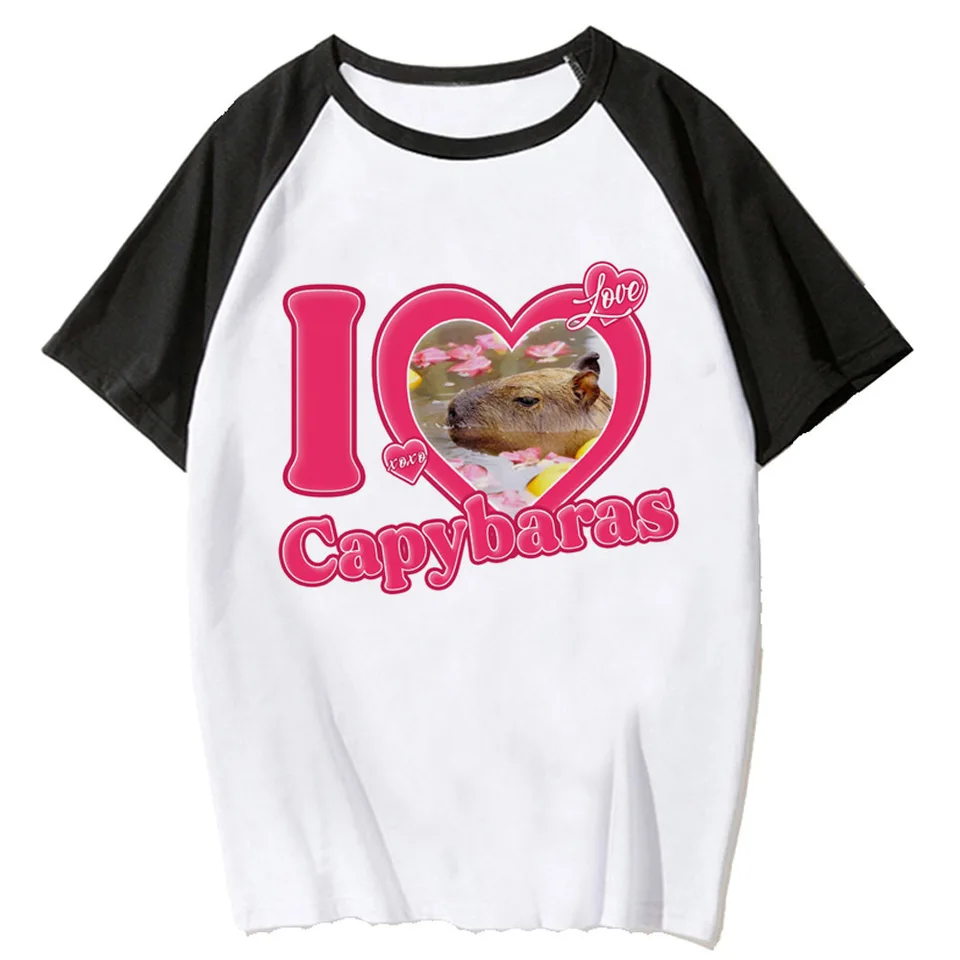 Tričko Capibara Dámske ženy Pohodlné trendy Streetwear 80. rokov Grunge 2000. T tričko digitálna farebná anime y2k streetwear trendy