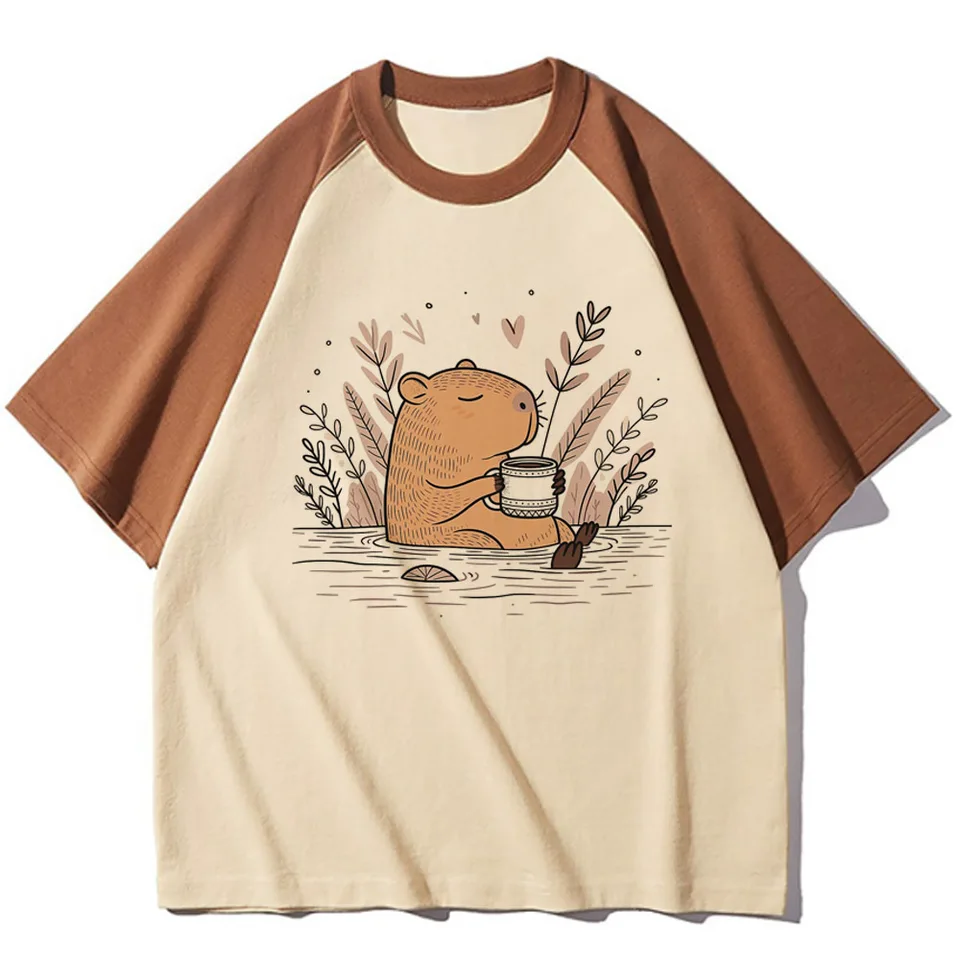 Tričko Capibara Dámske ženy pružné vzory manga