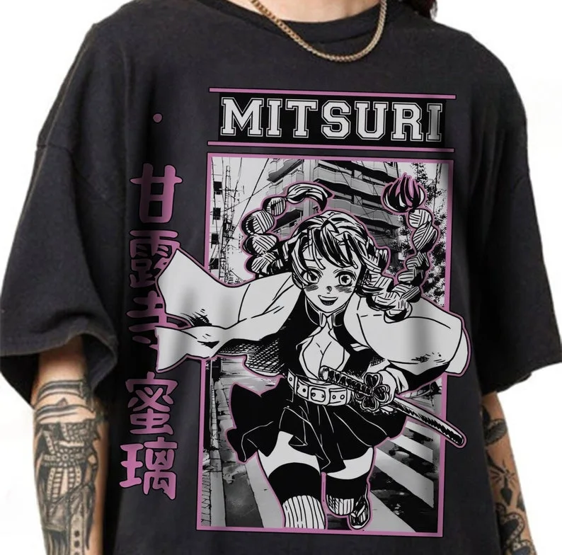 Tričko Demon Slayer, inšpirované tričko Anime Mitsuri Kanroji