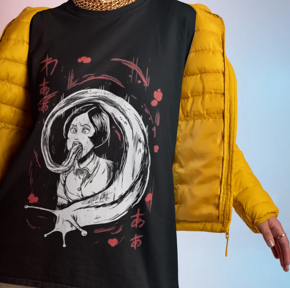 Tričko dievčaťa Tomie tričko Junji Ito tričko Horor Anime manga Uzumaki Tee
