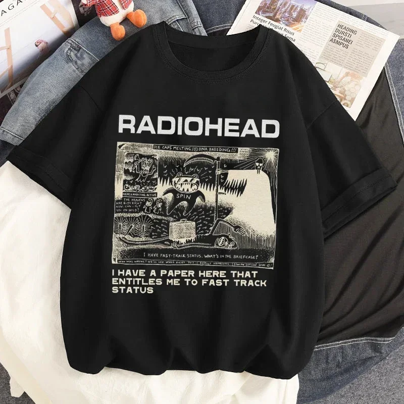 Tričko dám Fashio Radiohead tlač Tričká Hip Hop Tops Arctic Monkeys letné odpalisko Tops rock boy camisetasn hombre