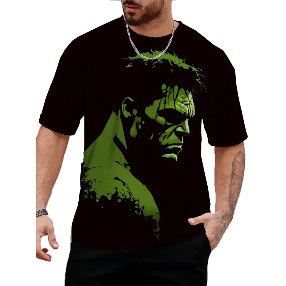Tričko Marvel Hulk pre mužské košele Pánske košele letné tričko s krátkym rukávom Mužský pulóver s nadmerne veľkým príležitostným oblečením pánskeho oblečenia