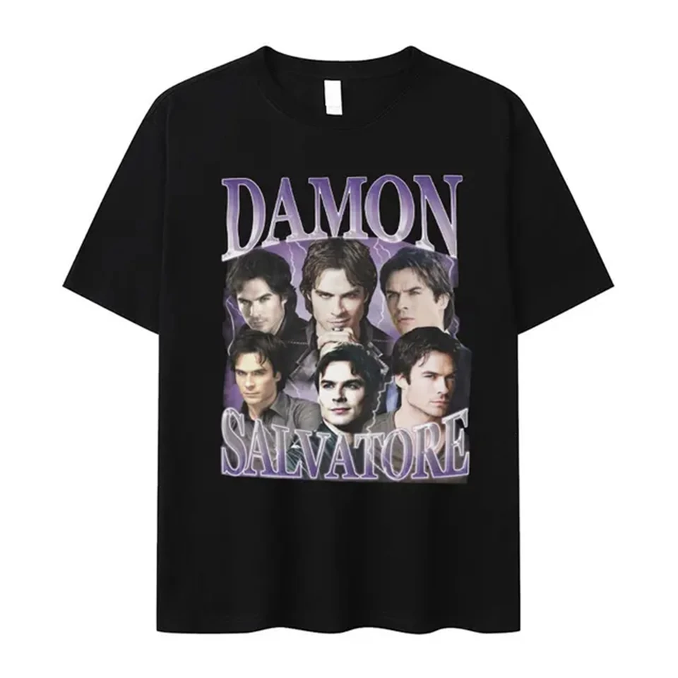 Tričko Men pánske oblečenie tričko Homme pánske tričko Nové v top & tee tee damon salvatore ian somerhalder televízny seriál grafika