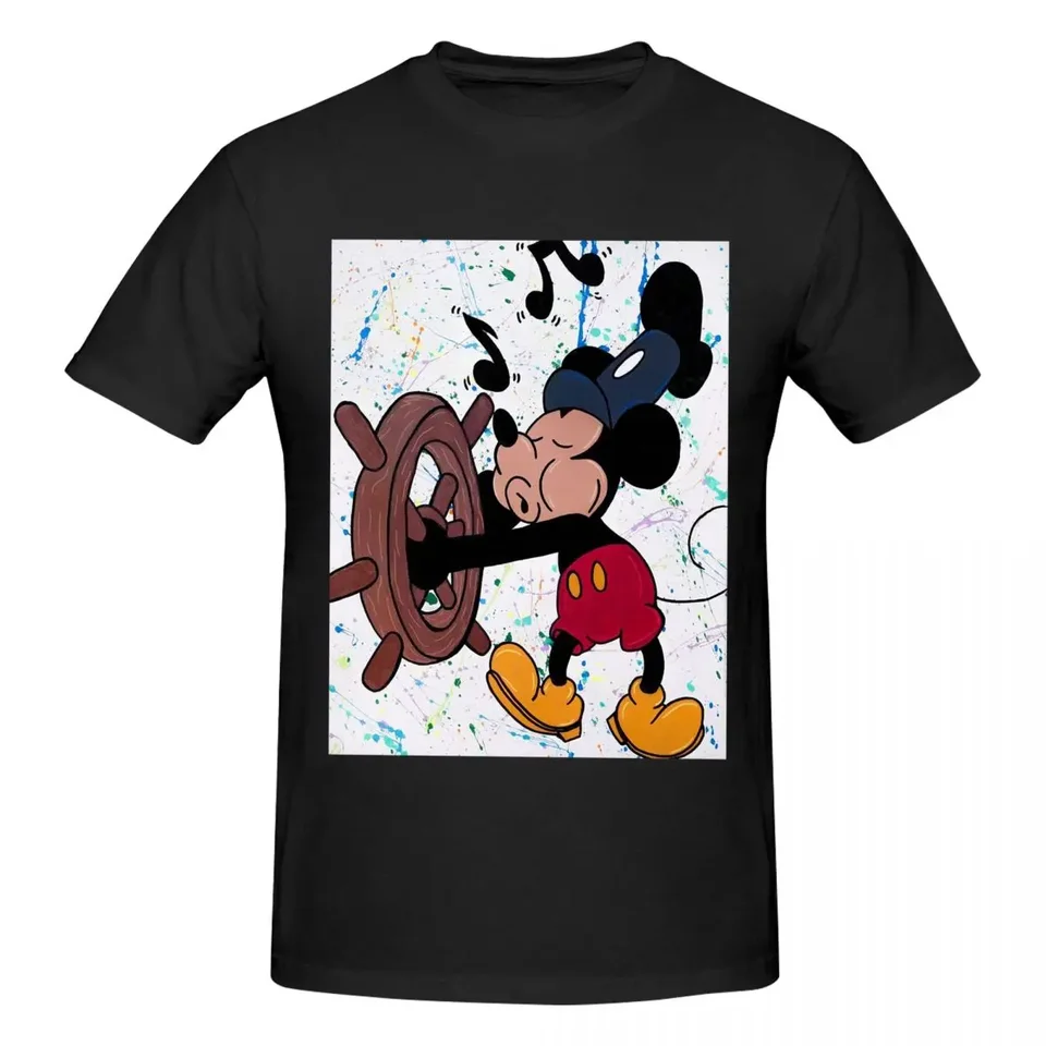 Tričko Mickey Mouse pre mužov Cotónom nadmerne nadmerne tričká Pánske letné oblečenie krátky rukáv letné oblečenie S-6XL