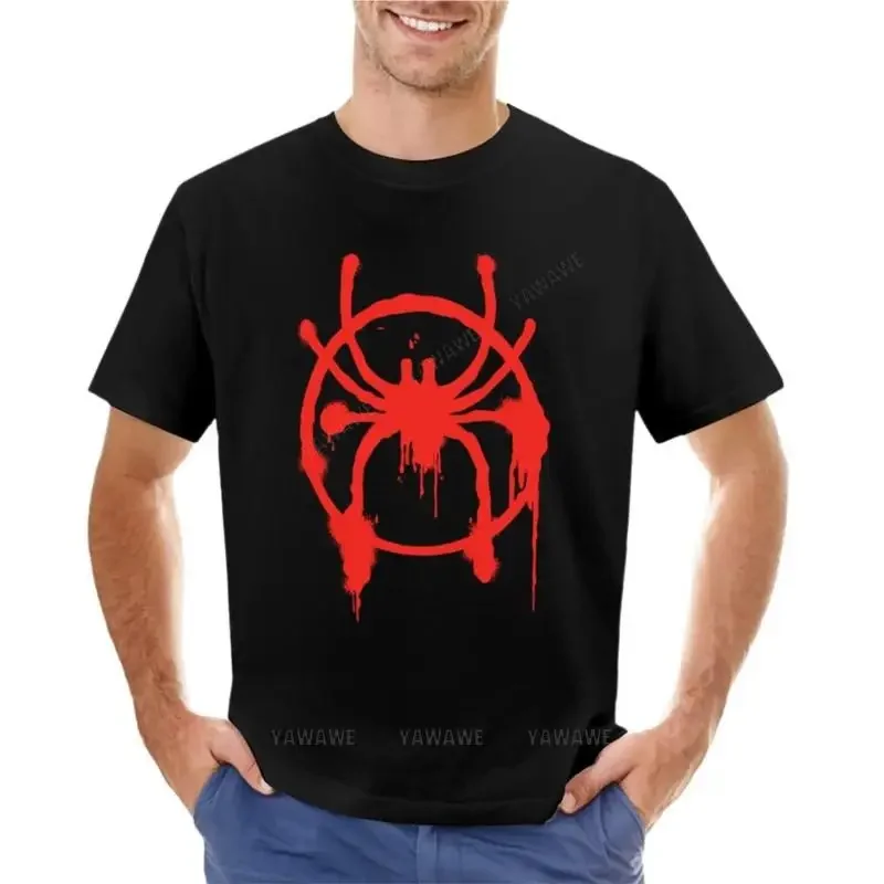 Tričko Mužské letné vrcholy Miles Morales Logo Spider Logo Tričko Tričko Korean módne čierne tričko Pánske tričko