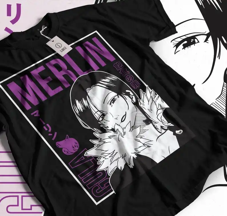 Tričko nanatsu no taizai, košeľa siedmich smrtiacich hriechov, anime košeľa, tričko, tričko manga, estetické, unisexové tričko