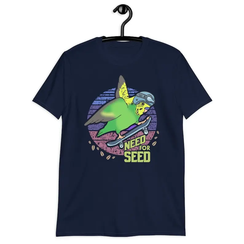 Tričko Need for Seed Corode Green Budgie, Tričko, Lover Lover, odev Birb Memes, papagájový papagájový odev, vtipné vtáčie oblečenie