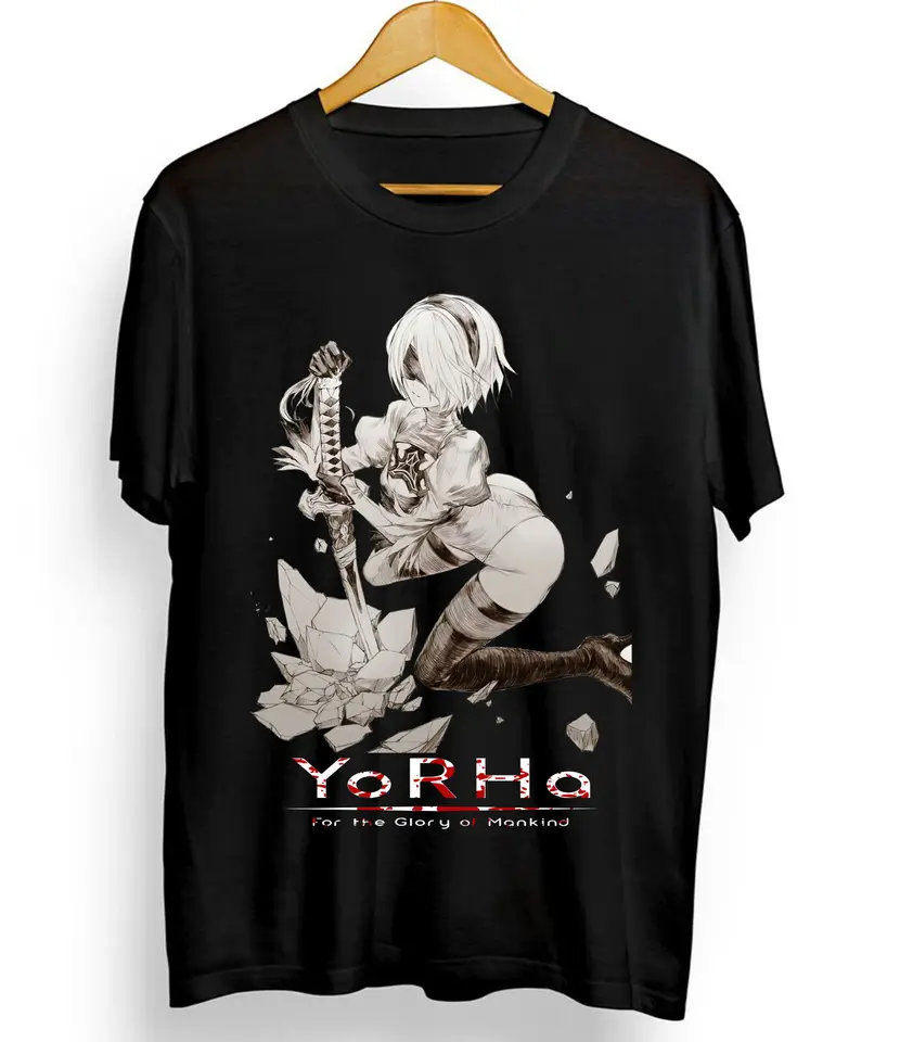 Tričko Nier Automata Yorha 2B Anime Waifu Girl, Tričko Cyber ​​Punk