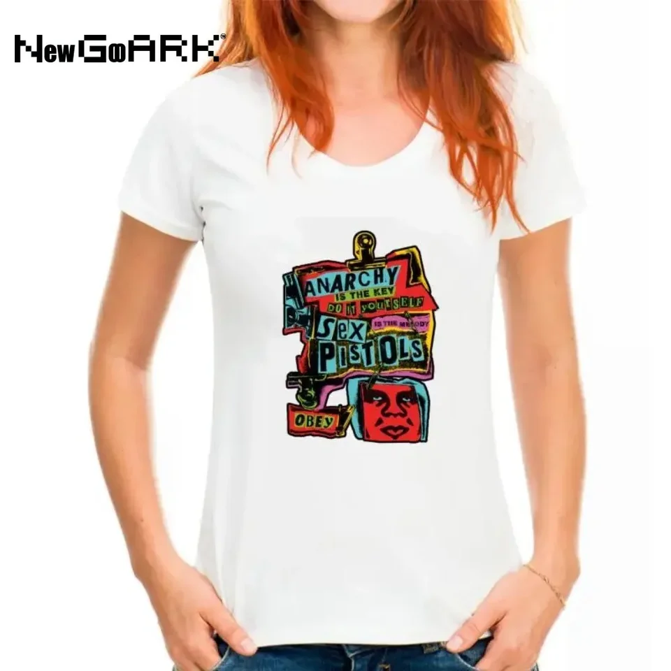 Tričko nové tričko TRSHING Womens Tops Sex Pistols Punk Rock Vintage Tričko 70. rokov Summer Fashion Streetwear Men