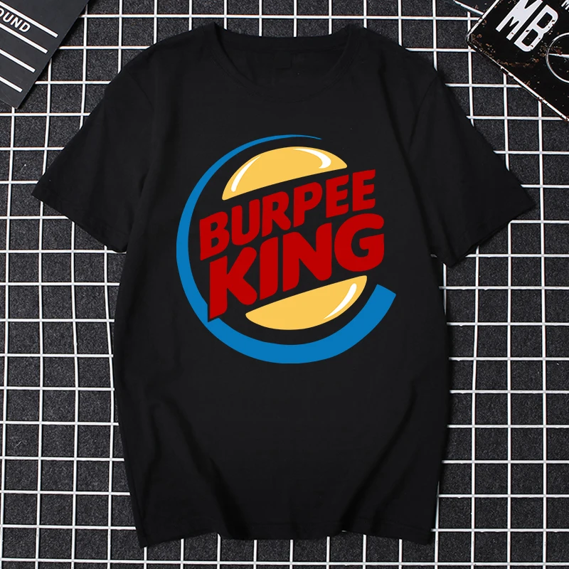 Tričko pre mužov Crossfit Workout Burpee King Tričko Funny narodeniny darček pre priateľa manžela otec Male Summer Ruckve