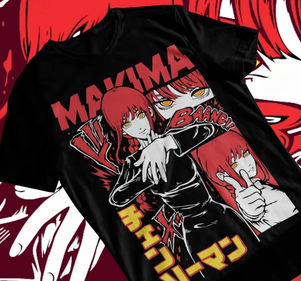 Tričko reťazovej píly Denji a Makima Tričko Anime manga tričko Pochita Soft
