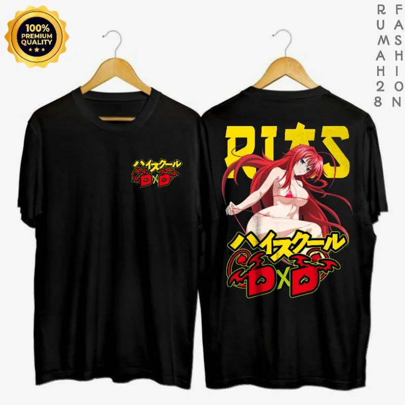 Tričko Tričko Anime Jepang Rias Gremory Pria Wanita Atasan Distro Keren Termurah
