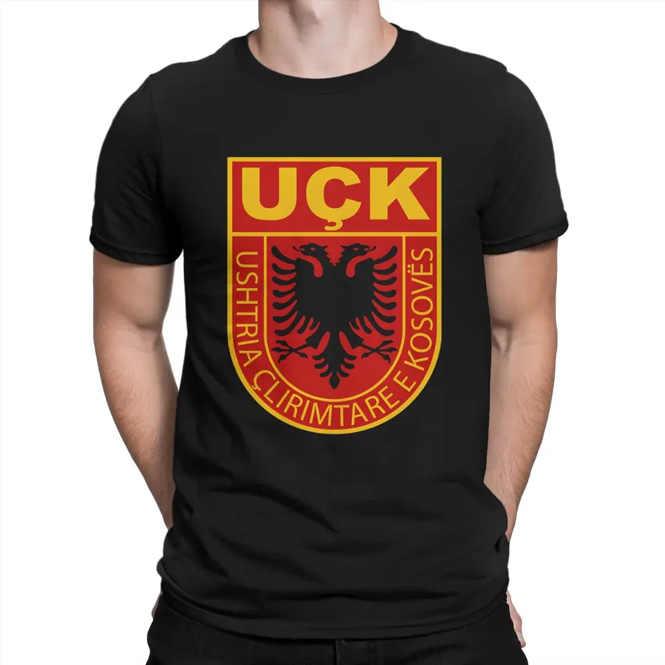 Tričko Uck pre mužov Albánsky orol Humorné čisto bavlnené tričko o krk s krátkym rukávom tričká Nové príchod