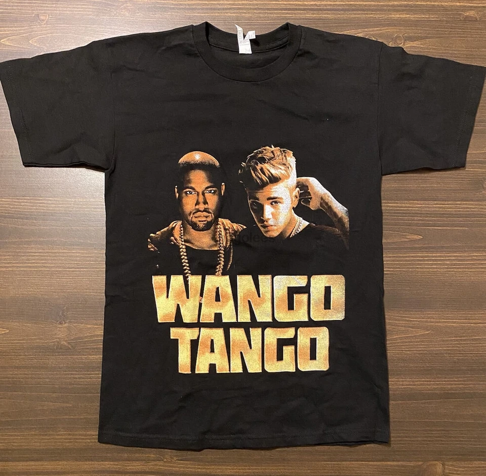 Tričko Wango Tango Kanye West Justin Bieber 2015 Black Sedi s malými