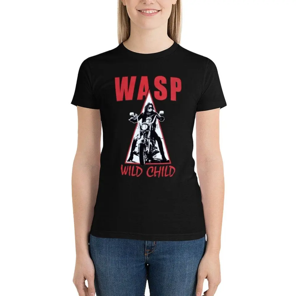 Tričko Wasp Band Tričko Ženské hippie oblečenie letné top tričká pre ženy voľné fit