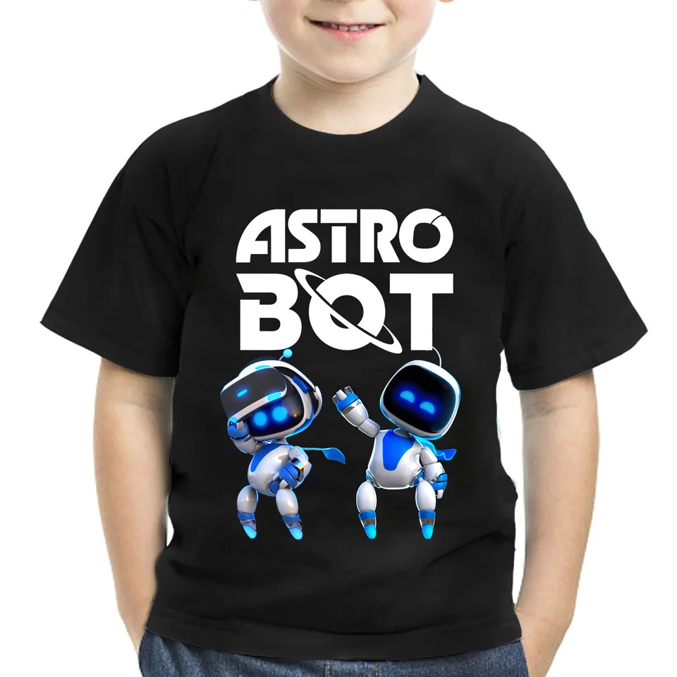 Tričká módy Astro Bot Tričká pre chlapcov pre dievčatá Karikatúra Deti deti s krátkym rukávom tričko Priedušné letné tričko Tops Detské oblečenie