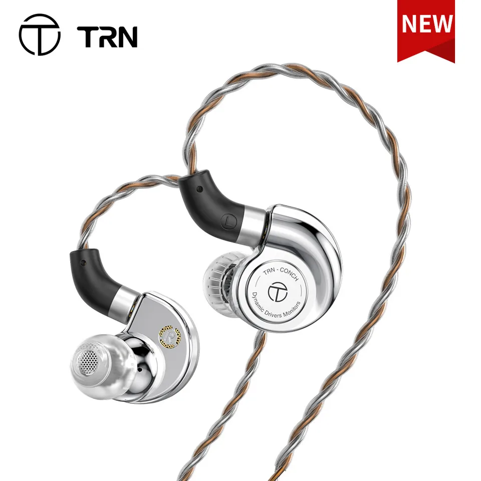 TRN Conch Conch Vysoko výkonná DLC membrána dynamické hifi slúchadlá do uší monitor s odnímateľným káblom pre audiofilového hudobníka