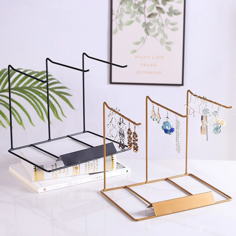 Trojoskolová stolová skladovacia držiak rúž a organizátor Keychain Organizátor prívesok pre obchod s nainkmit Art Display Rack Šperky Šperky