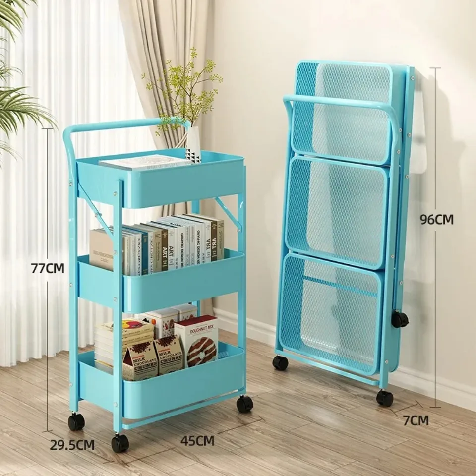 Trolley skladací skladovací stojan na inštaláciu bez inštalácie vozíka Multifunkcia Spálňa Stán